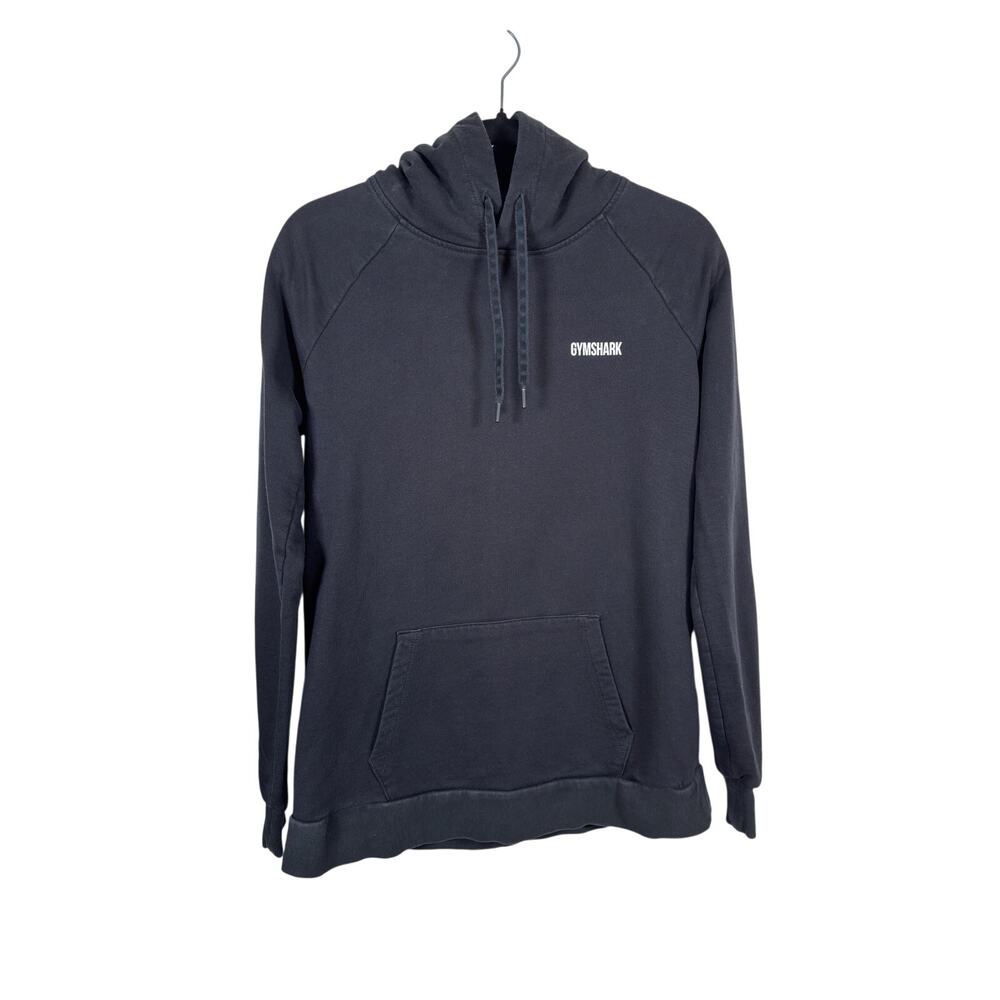Gymshark Hoodie Sweatshirt Womens Medium Black Raglan Pullover Cotton